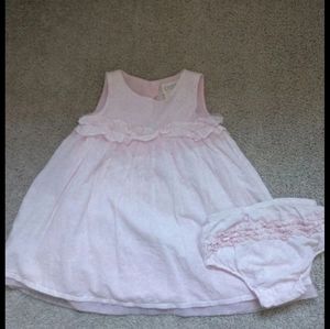 Pink Easter Floral Dress with Bloomers